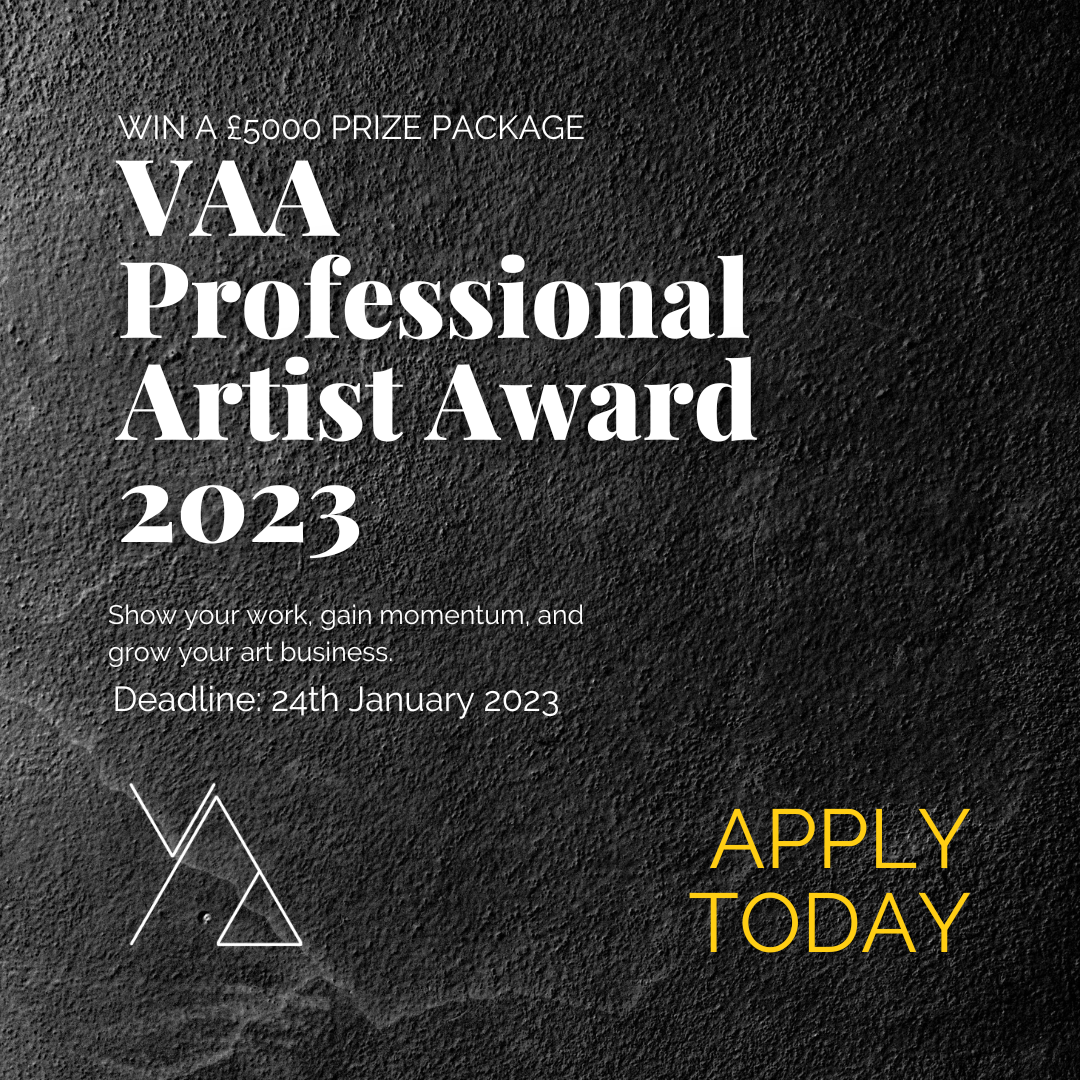 VAA Professional Artist Award 2023, Apply, open call, call for art, visual artists