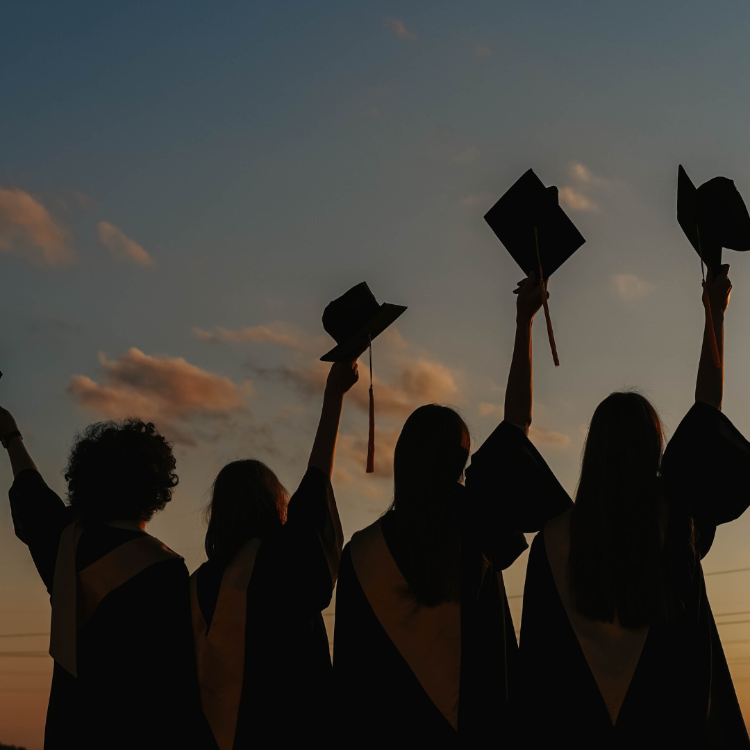 ArtLaunch Universities Students Graduating with Hats in the air