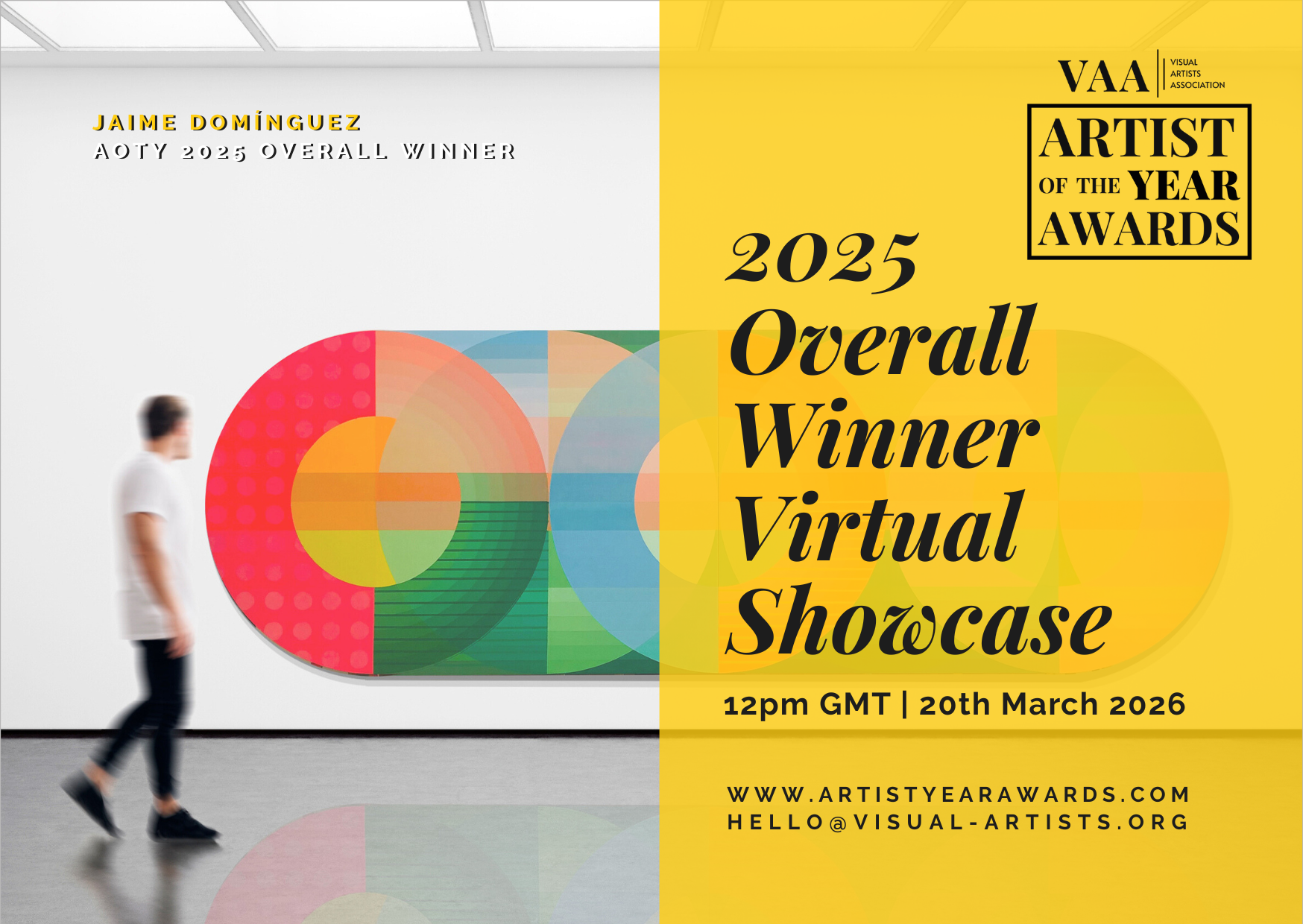 Jaime Domínguez (1) VAA Artist of the Year Awards Winner Virtual Showcase Invitation