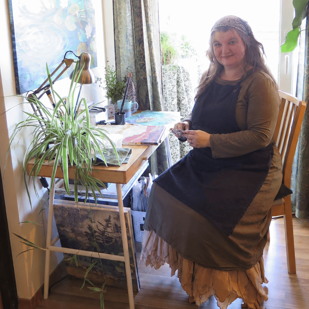 Catherine Fostervoll in her studio