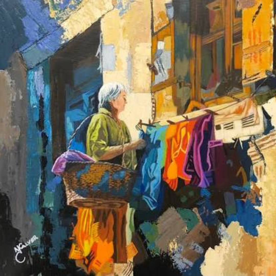 Artwork by Nicky Calver - Echo's of daily life 