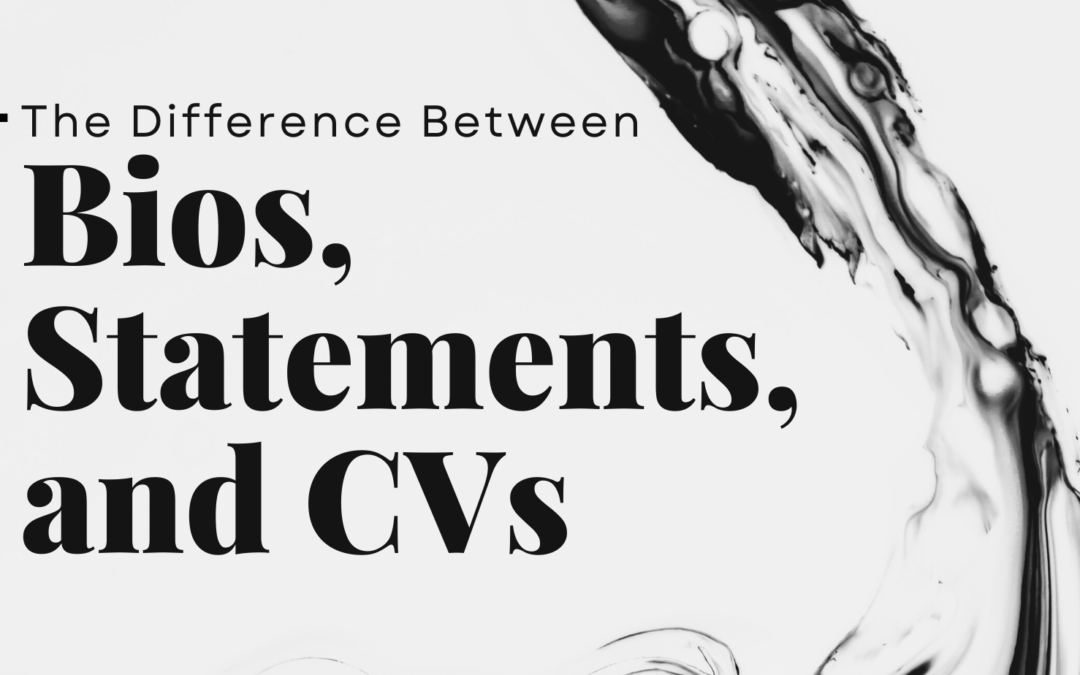 What is the Difference Between an Artist Statement, Bio, and CV?