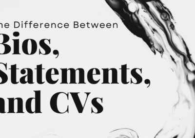What is the Difference Between an Artist Statement, Bio, and CV?
